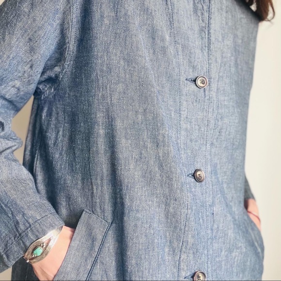 Denim Car Coat - Picture 3 of 6